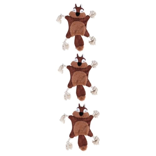 VICASKY 3St Sound-Spielzeug für Haustiere plüschtiere Plush Toy Hunde spielzeuge Dog Toys Hundespielzeug Kleines Kauspielzeug für Welpen Soundspielzeug für Hunde Haustier Spielzeug Brown von VICASKY