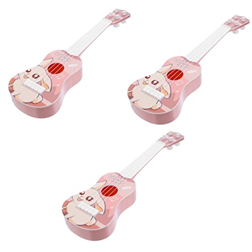 VICASKY 3St Ukulele Kleinkind Musikinstrument Spielzeug Gitarre für Kinder kinderinstrumente musikinstrumente für Kinder kleines Gitarrenmodell Nachgemachtes Gitarrenspielzeug Plastik von VICASKY