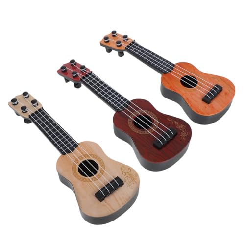 VICASKY 3st Mini-Ukulele Kinderspiele Kinderspielzeug Bildungsspielzeug Musical Simulations-Ukulele- Lernspielzeug Für Kleinkinder Pädagogisches Musikspielzeug Plastik von VICASKY