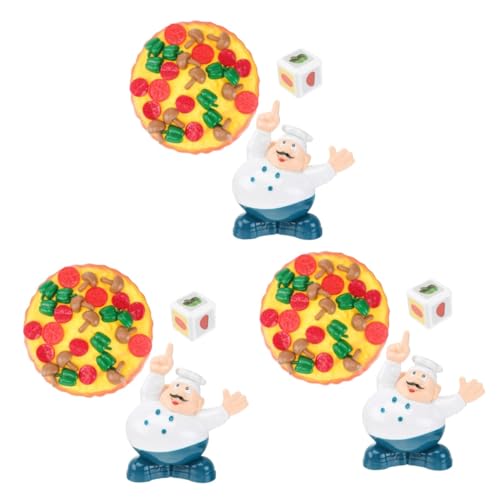 VICASKY 3st Pizzastapelspielzeug Für Kinder Pizza Umkippen Kinder Stapeln Spielzeug Pizza-stapelspiel Balance-Pizza-spielspielzeug Stapelbares Balancierendes Pizzaspielzeug von VICASKY