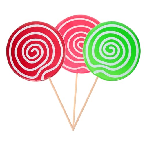 VICASKY 3st Simulation Lutscher Große Süßigkeiten Lollipop-partydekorationen Knallt Zuckerstangen Süßigkeitenformen Lollipop-Fotografie-Requisite Gefälschter Lutscher Schaum von VICASKY