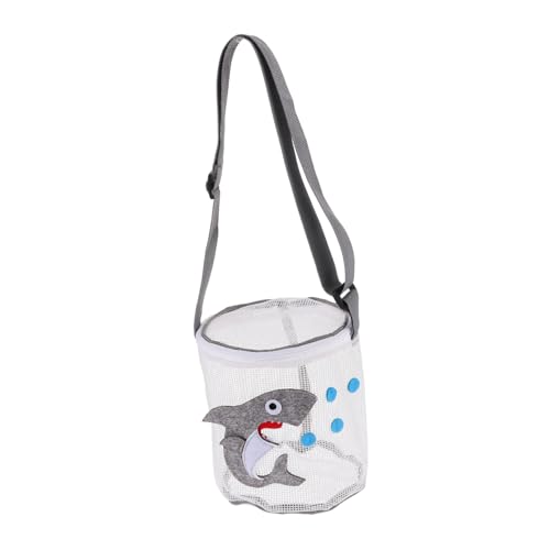 VICASKY 3st Spielzeugtasche Mesh-aufbewahrungstaschen Muschel Strandtaschen Schwimmende Aufbewahrungstasche Seilrutsche Für Kinder Aufbewahrungstasche Für Schwimmzubehör Sandsack Grey PVC von VICASKY