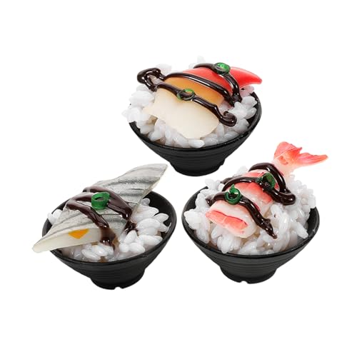 VICASKY 3st Sushi-Simulation Spielzeugnahrung Lebensmittelmodell Spielzeug Reis Küchenessen Spielen So Tun, Als Würden Spielzeug Spielen Kinder Spielen Lebensmittelspielzeug PVC von VICASKY