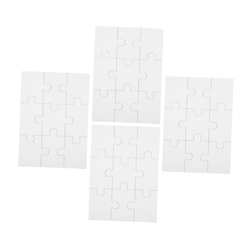 VICASKY 4 Blätter Holzpuzzle individuelles Puzzle weiße Puzzles Rätsel DIY Puzzle Puzzle Holz Puzzle Puzzle Stufenpuzzle Blanko-Puzzle für Thermotransfer DIY-Versorgung hölzern von VICASKY