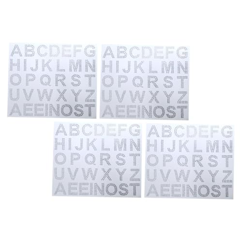 VICASKY 4 Blätter Strass Buchstaben Aufkleber Selbstklebend Diamant Buchstaben Patches zum Aufbügeln Glitzernd Sticker Kleidung Dekoration DIY Accessoire VICASKY 4 Blätter Strass Buchstaben Aufkleber Selbstklebend Diamant Buchstaben Patches zum Aufbügeln Glitzernd Sticker Kleidung Dekoration DIY Accessoire von VICASKY