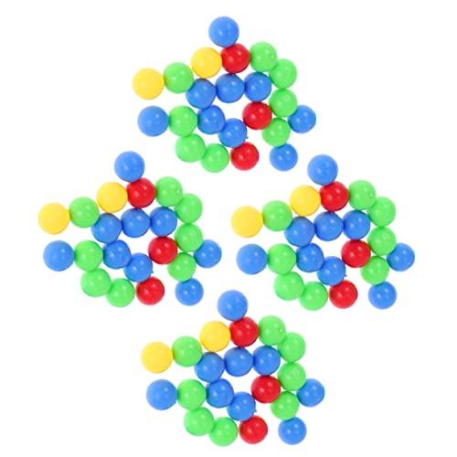 VICASKY 4 Murmeln Spiel Produkte Aus Marmor Mehrfarbige Lose Perlen Runde Perlen Aus Kunststoff Kugelperlen Kugel Lose Perlen Ersatzperlen Farbige Kugeln Bastelperlen Selber Machen Plastik von VICASKY