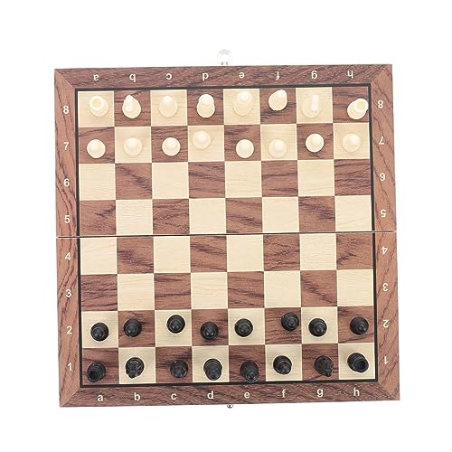 VICASKY 4 Sätze Schachset Kinder schachspiel kinderschachspiel Chessboard pädagogisches Schach Kinderspielzeug Westschach Westinternationales Schach hölzern von VICASKY