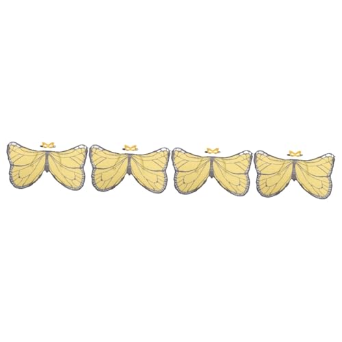 VICASKY 4 Sätze Schmetterlingsflügel-Umhang Schmetterling Kostüm Requisit Schmetterlingsflügelumhang verkleidung Kinder fotozubehör schmetterlingsflügel Kinder Performance-Kostümzubehör von VICASKY