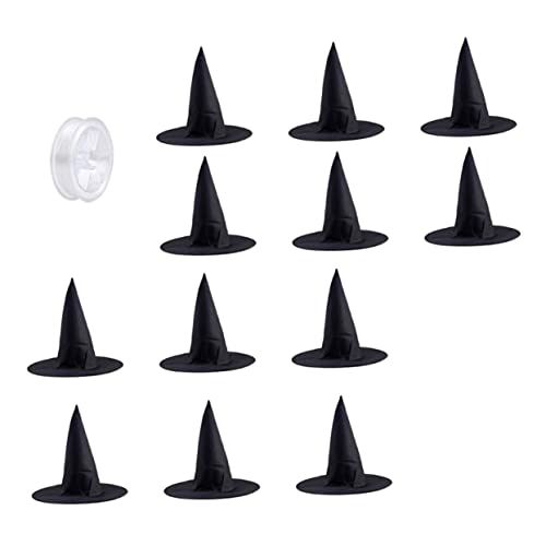 VICASKY 4 Sätze Zauberhut der schwarze Hexenhüte Masse Party-Hexenhut schwarzer hut damen halloween kopfschmuck halloween kopfbedeckung Halloween-Hut Halloween-Cosplay-Hut Tuch Black von VICASKY