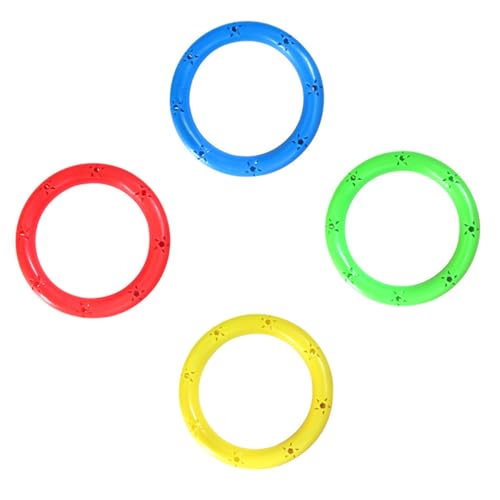 VICASKY 4 Stück Armband Handrassel Tragbarer Schüttler Handrasseln Ring Turnringe Sportspielzeug Für Rasselring Regenbogen-handdrachen Gymnastik-Tanz-rassel- Abs von VICASKY