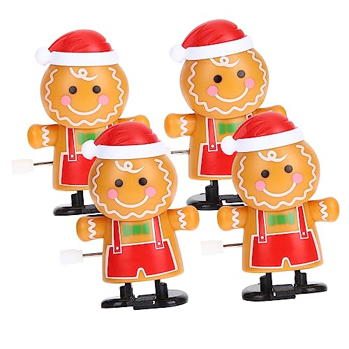 VICASKY 4 Stück Aufzieh Spielzeug weihnachtsmann aufziehspielzeug Weihnachts-Flip-Spielzeug Spielzeug für Kinder kinderspielzeug Boy Toys Babyspielzeug Weihnachts-Cartoon-Spielzeug Plastik von VICASKY