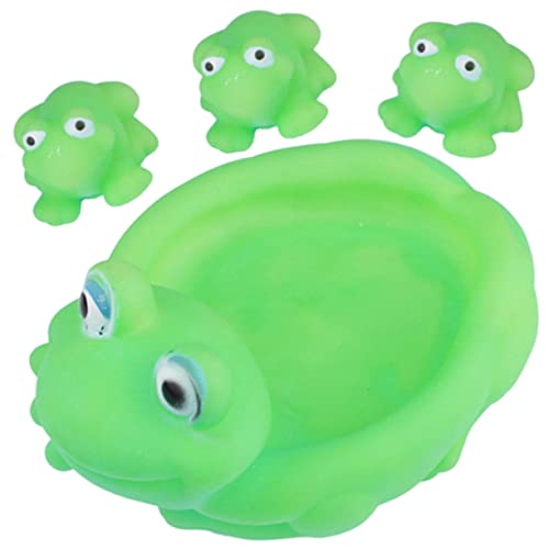 VICASKY 4 Stück Badewanne Pool Schwimmender Frosch Schwimmender Frosch Familie Tierbadewanne Enten Tierbadewanne Frosch Wasser Schwimmfrosch Bad Interaktives Vinyl Grün von VICASKY