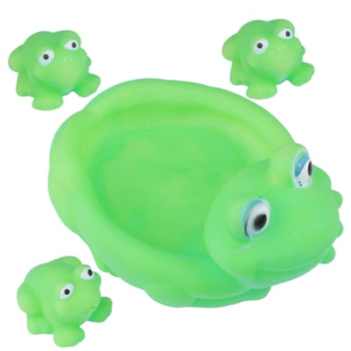 VICASKY 4 Stück Badewanne Pool Schwimmender Frosch Schwimmender Frosch Familie Tierbadewanne Enten Tierbadewanne Frosch Wasser Schwimmfrosch Bad Interaktives Vinyl von VICASKY