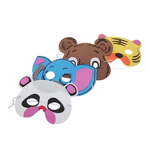 VICASKY 4 Stück Cosplay-Tiermasken halloween masken halloweenmaske halloween gesichtsmaske masken zu halloween Frosch Masken Hasenmasken Party-Cosplay-Tiermaske Neuheit Tiermaske Eva von VICASKY