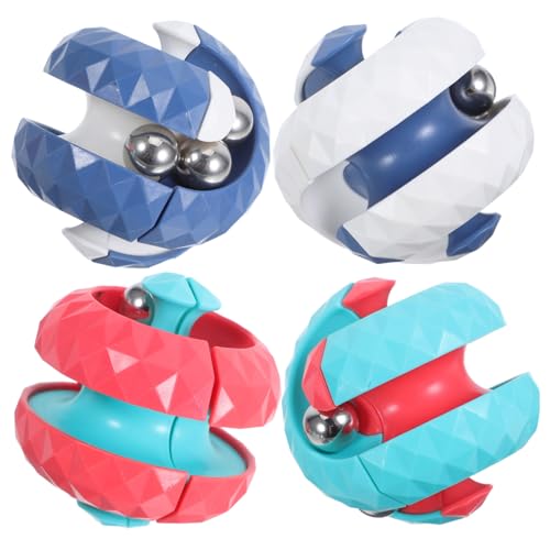 VICASKY 4 Stück Drehbarer Kugel-Puzzle Beruhigendes Stressabbau-Spiel für Erwachsene Tragbares Lernspiel mit Rollenden Perlen für Büro Reise und Entspannung VICASKY 4 Stück Drehbarer Kugel-Puzzle Beruhigendes Stressabbau-Spiel für Erwachsene Tragbares Lernspiel mit Rollenden Perlen für Büro Reise und Entspannung von VICASKY