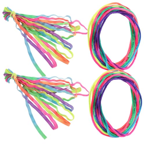 VICASKY 4 Stück Elastisches Springgummiband Bungee Seil Seilloses Springseil Trainingsgeräte Überspringen Fitness-zubehör Springseilmatte Springseile Seilspringen Üben Plane Baumwollseil von VICASKY