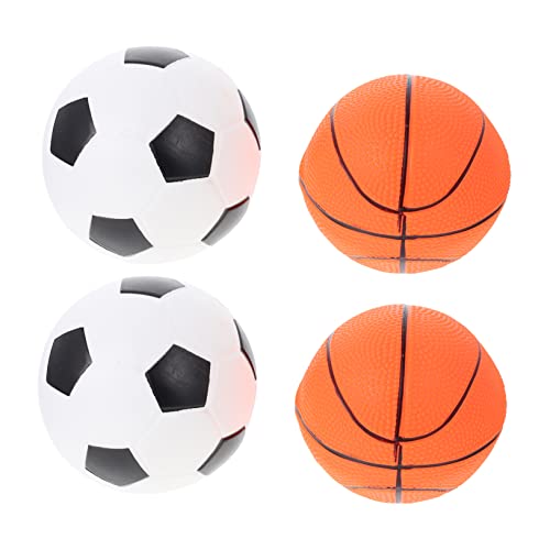 VICASKY 4 Stück Fußball-Basketball- für kinderspielzeug spielsachen für draußen Basketballkorb Golfbälle entspannendes Simulations-Basketball PVC von VICASKY