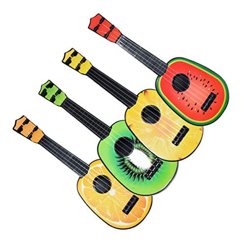 VICASKY 4 Stück Gitarren-Ukulele-Spielzeug Spielsachen Spielzeuge Mini-obstinstrumente Musikinstrumente, Spielzeug Obst Gitarre von VICASKY