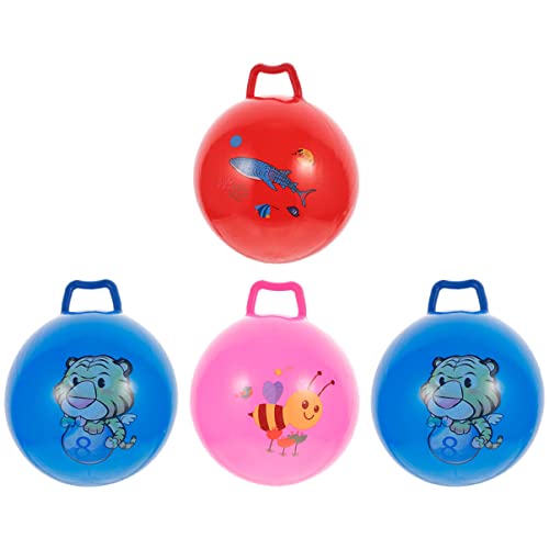 VICASKY 4 Stück Griffschläger Zappeln Cooles Hüpfbälle Hüpfspielzeug Autos Zappelspielzeug Kickbälle Für Outdoor Hüpfball Mit Griff Hüpfbälle Für PVC von VICASKY