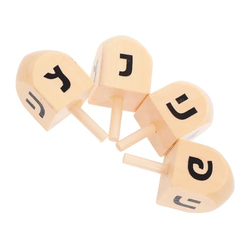 VICASKY 4 Stück Große Handbemalte Holz Dreidels zum Bemalen Sicheres Hanukkah Kreatives DIY bastelset mit Glatter Oberfläche für Festtagsfeiern und Familienaktivitäten VICASKY 4 Stück Große Handbemalte Holz Dreidels zum Bemalen Sicheres Hanukkah Kreatives DIY bastelset mit Glatter Oberfläche für Festtagsfeiern und Familienaktivitäten von VICASKY