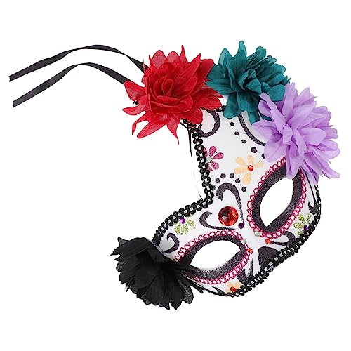 VICASKY 4 Stück Halloween-maske Halloween-fantasie Halloween Gruselig Halloween-abdeckung Cosplay-maske Gesichtsmaske Mit Speziellem Design -blumenmasken Party-cosplay Plastik von VICASKY