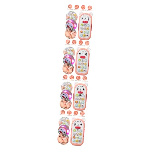 VICASKY 4 Stück Kinder Handy Spielzeug Spielzeug Kinder Handy Telefone Kinder Handy Spielzeug Handy Telefon Spielzeug Beißring Telefon Spielzeug 6–12 Monate Spielzeug von VICASKY