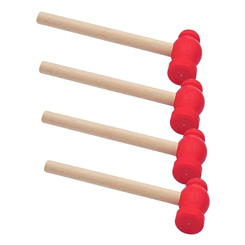 VICASKY 4 Stück Kleiner Holzhammer Kleiner Hammer Kinderspielzeug Hammer Spielzeug Entwicklungsspielzeug Für Kleinkinder Hammerspielzeug Für Kinder Pochendes Spielzeug Mallet-Spielzeug Pp von VICASKY