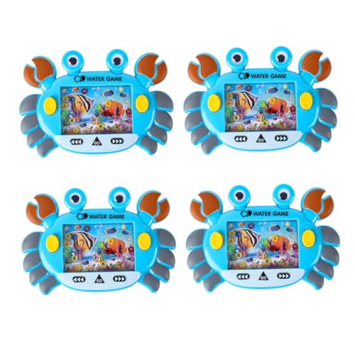 VICASKY 4 Stück Krabbenkreis Wassermaschine Wurfspiel Spielzeug Handheld Wasserspiel Wasserringspiel Handheld Strandspielzeug Wasserwurfring Spielzeug Kinder Wasserring Spielzeug Kinder von VICASKY