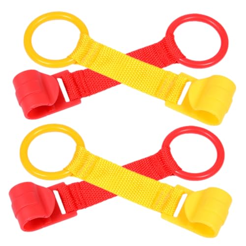 VICASKY 4 Stück Laufgitter-Handzugring Kinder Spielzaun Griff Babybett Aufhängeringe Kinder Laufgitter Ring Spielzaun Ring Werkzeug Babybetten Neugeborene liefert -Zugring Stoff von VICASKY