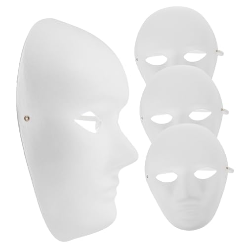 VICASKY 4 Stück Leere Cosplay Masken Für Halloween Und Maskenball Vielseitige Pulp Masken Für Kreative Gestaltung Ideal Für Partys Bühnenaufführungen Und Rollenspiele Geeignet Für von VICASKY