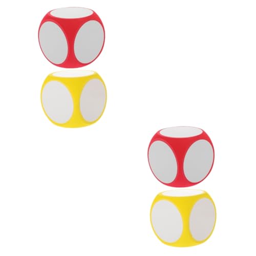 VICASKY 4 Stück Löschende Würfelspiel Würfel Requisiten DIY Leere Würfelspiel Requisiten Partyspiel Würfel Riesige Würfel Requisite Große Würfel Klassenzimmer Würfel Party Würfel von VICASKY