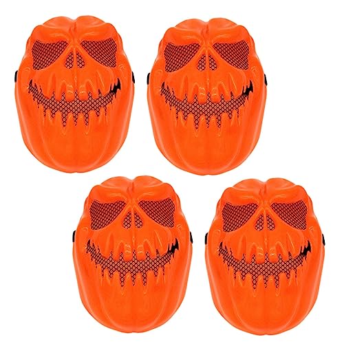 VICASKY 4 Stück Maske Halloween blutige Requisite Halloween-Kürbis-Kostüme schreckliche Gesichtsbedeckung Kinderdekore halloween schminke halloween make up horror mask Partyzubehör Plastik von VICASKY