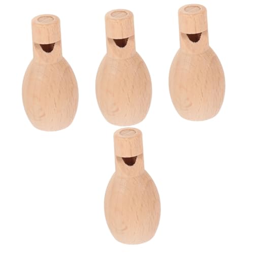 VICASKY 4 Stück Mini Kinderpfeife Unfertige Holzpfeife Holzpfeifen Kinderpfeife Lustige Holzpfeife Holzrohlingpfeife DIY Holzpfeife Für Kinderpfeife Spielzeugpfeife Für Erwachsene von VICASKY