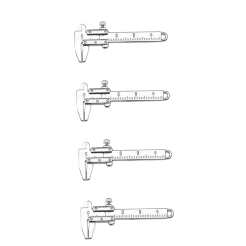 VICASKY 4 Stück Mini Messschieber Mini Deko Messschieber Mikroszenen Schieber Messschieber Miniatur Lineal Modell Miniatur Hausdekoration Miniatur Dekor Mini Dekor Winziges von VICASKY