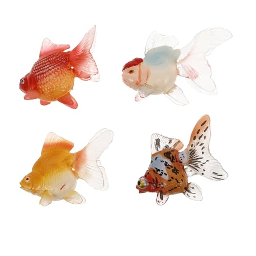 VICASKY 4 Stück Mini-koi-Fische, Künstliche -Figuren, Schwimmende Künstliche Fische, Realistische Fischstatue, Aquarium, Aquarium, Teich, Landschaftsdekoration, von VICASKY