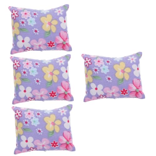 VICASKY 4 Stück Miniatur Kissen Puppenhaus Dekoration Entzückendes Mini Sofa Kissen Modell Kompakte Miniatur Möbel Zubehör für DIY Puppenhaus und Babybett Realistisch und Farbenfroh VICASKY 4 Stück Miniatur Kissen Puppenhaus Dekoration Entzückendes Mini Sofa Kissen Modell Kompakte Miniatur Möbel Zubehör für DIY Puppenhaus und Babybett Realistisch und Farbenfroh von VICASKY