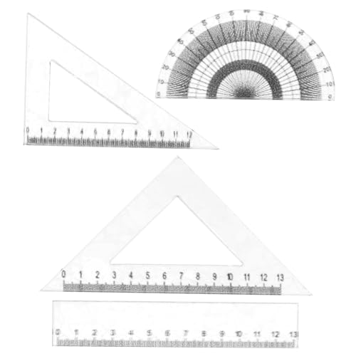 VICASKY 4 Stück Miniatur Kunststoff Lineal Mini Lineal Für Puppen Mini Puppenhaus Lineal Puppenhaus Mini Lineal Puppenhaus Lineal Zum Basteln Miniatur Lineal Simulation Mini von VICASKY