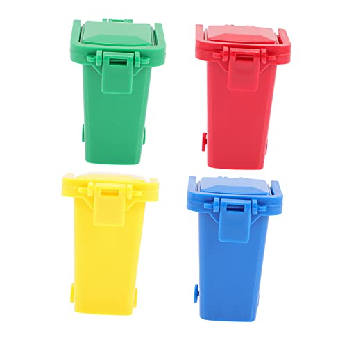 VICASKY 4 Stück Müllsortierbehälter Trash can Trash Bin Kinderabfallbehälter zabawki stymulujące rozwój abfall Eimer Schreibtischspielzeug Müll Spielzeug Spielzeug-Mülltonnen Abs Colorful von VICASKY