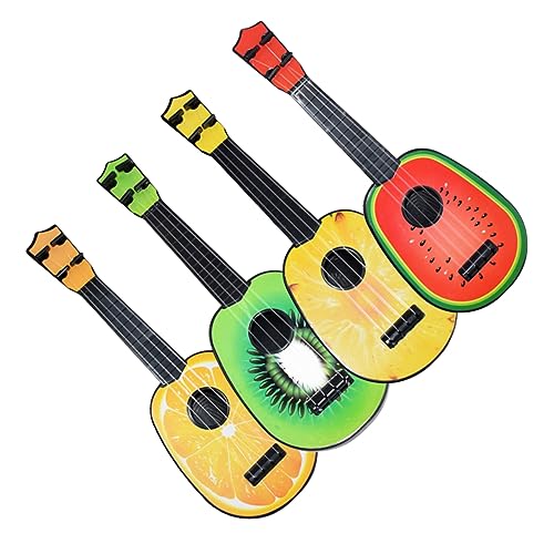 VICASKY 4 Stück Obst Gitarre Musical Toy Instruments kinderinstrumente zabawki stymulujące rozwój Fruchtform Ukulele Kinder musikinstrumente spielsachen Spielzeug Mini-Obstinstrumente von VICASKY