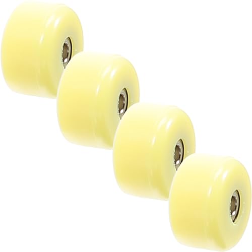 VICASKY 4 Stück Pädagogisches Fingerspielzeug Zappelringe Finger-Skateboard-Schuhe Griff Inline-Skate-räder Deckräder Mini-Fidget Gadget Zappeln Schlüsselanhänger Roboter Yellow Plastik von VICASKY