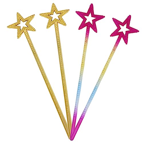 VICASKY 4 Stück Pentagramm-fee-zauberstab Schmetterlingsfeenflügel Kinderarmband Kinderfeenflügel Feenstab-Set Stern Neonschilder Für Schlafzimmer Led-leuchtreklame Harz von VICASKY