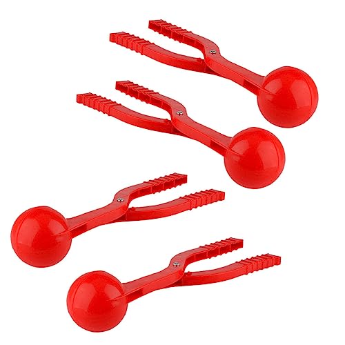 VICASKY 4 Stück Runde Schneeball Clips Außenspielzeug Schneeball Clips Für Kinder Schneeballformer Schneeball Kinderspielzeug Schneeballkampf Werkzeug Schneemann Schneespielzeug von VICASKY