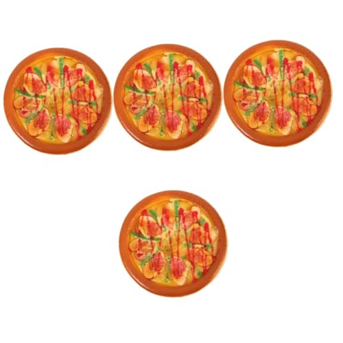 VICASKY 4 Stück Simulation Pizza-Modell Essensspielzeug Vorgeben Küchenrequisiten Gefälschte Pizza-Fotografie-requisite Künstliche Pizza Küchenspielzeug Zum Spielen Brot-display-Modell Pu von VICASKY