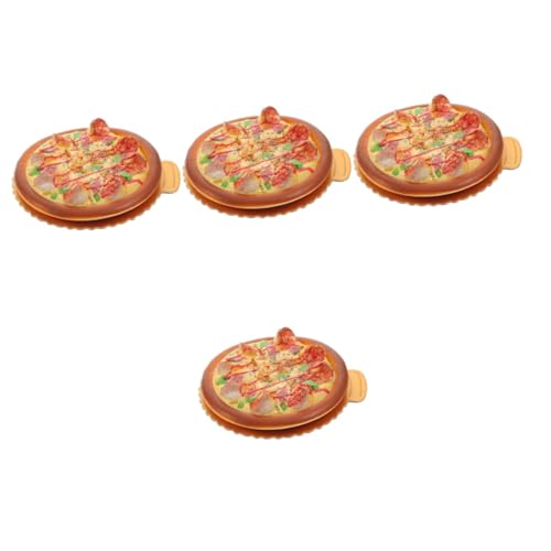 VICASKY 4 Stück Simulation Pizza-Modell gefälschte Pizza Pizza-Modell-Requisite künstlich hochzeitsdekoration partydekoration gefälschte Lebensmittelmodellstütze Pizza-Spielzeug PVC von VICASKY