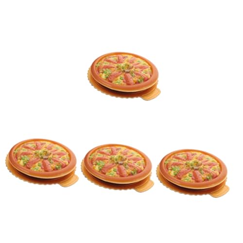 VICASKY 4 Stück Simulation Pizza-Modell hochzeitsdekoration partydekoration Pizza-Modell-Requisite Food-Modell-Requisite gefälschte Lebensmittelmodellstütze Pizza-Modell-Ornament PVC von VICASKY