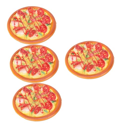 VICASKY 4 Stück Simuliertes Pizza-Spielzeug Simulationspizza Requisite Für Gefälschte Lebensmittel Gefälschte Pizza-Fotografie-Requisite Realistisches Pizzamodell Modellpizza PVC von VICASKY