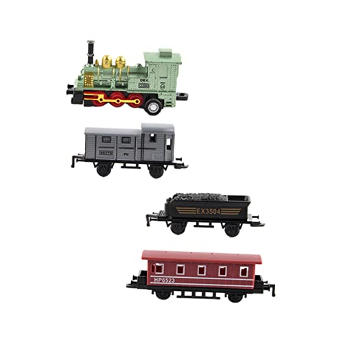 VICASKY 4 Stück Spielzeug zum Zurückziehen Dampfspielzeug Modelleisenbahn Vintage-Spielzeug Retro-Spielzeug Dampflokomotive Spielzeug für Kinder kinderspielzeug Dampfzug Spielzeug Colorful von VICASKY