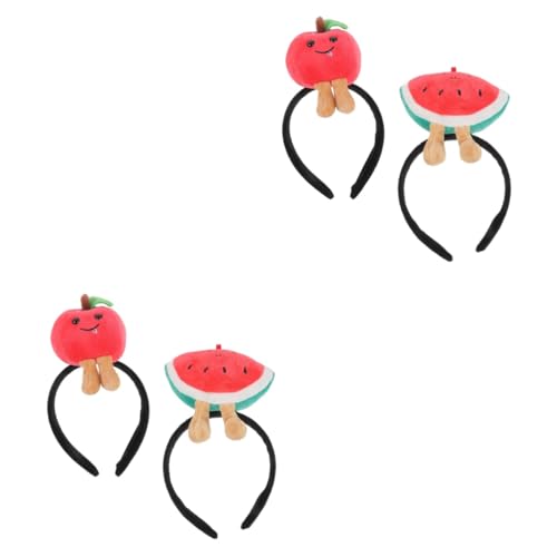 VICASKY 4 Stück Stirnband Wassermelone Haarschmuck Für Frauen Haarschmuck Für Mädchen E-mädchen-kleidung Kostüme Für Mädchen Stirnbänder Für Damen Cosplay-stirnbänder Obst Kopftuch Plastik von VICASKY