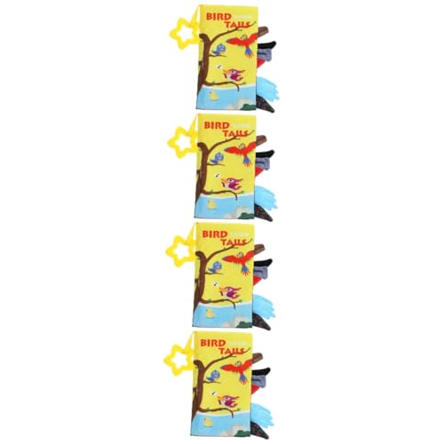 VICASKY 4 Stück Stoffbuch Spielzeug Lustiges Stoffbuch Neugeborenen Stoffbuch Weiches Stoffbuch Stoffbuch Für Babys Babybücher Zerknittertes Stoffbuch Stoffbuch Für von VICASKY