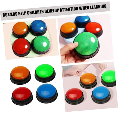 VICASKY 4 Stück Teiliges Antwort Buzzer Licht und Sound Multifunktionale Summer für Klassenzimmer Familienfeiern und Partyspiele Fördert Teamwork und Kognitive Fähigkeiten VICASKY 4 Stück Teiliges Antwort Buzzer Licht und Sound Multifunktionale Summer für Klassenzimmer Familienfeiern und Partyspiele Fördert Teamwork und Kognitive Fähigkeiten von VICASKY